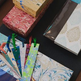 Handcrafted Paper Books, Bookmarks And Boxes