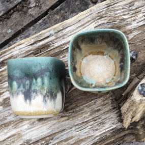 Pair Of Small Ceramic Bowls Handcrafted By Potting In Penryn