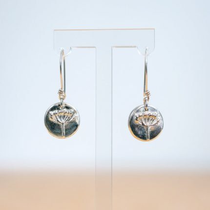 Agapanthus Sterling Silver Drop Earrings by Silver Sapling