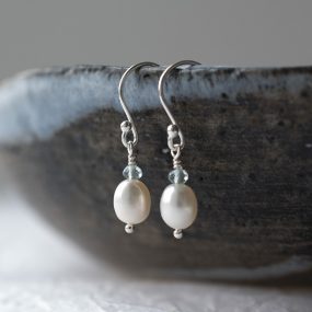 White Pearl Earrings By Sarah De Larrinaga