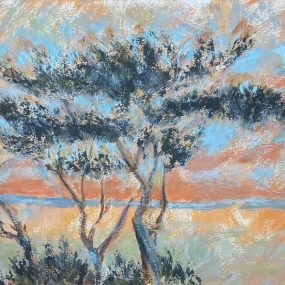 Mick Dobie Original Painting Of Trees For "Horizons" Exhibition