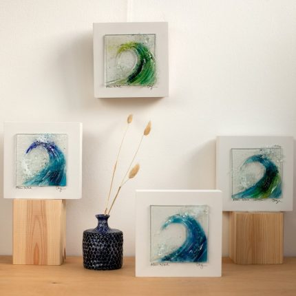 Fused Glass Mini Wave by Dreya Glass