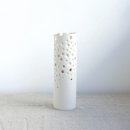 Coral Porcelain Cylinder Lamp