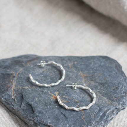 Ripple Hoop Chunky Earrings