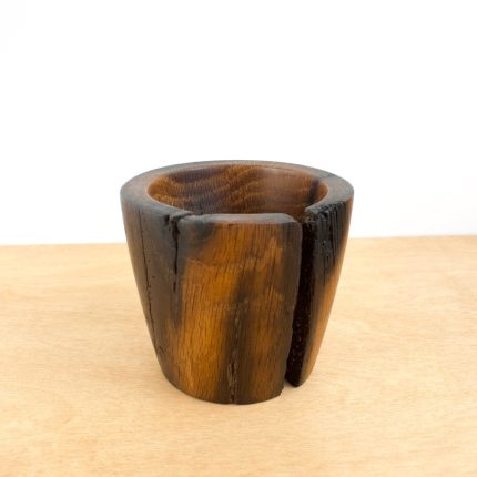 #34 Seaworn Burnt Driftwood Oak Vessel - Image 2