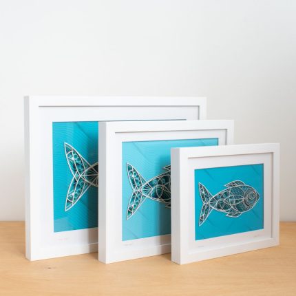 Laser Cut Fish Framed Artworks by Lazique