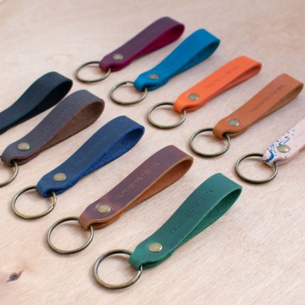 Group of leather keyrings handcrafted by Wild Origin