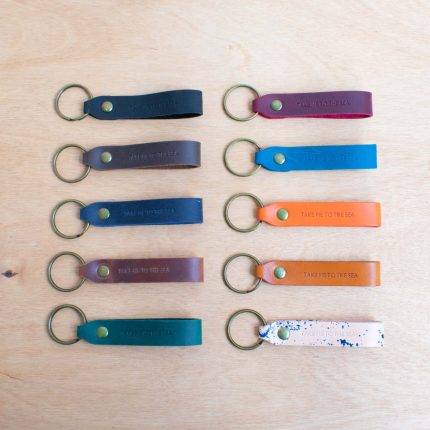 Group of leather keyrings handcrafted by Wild Origin