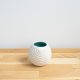 Small Round Stoneware Carved Vessel