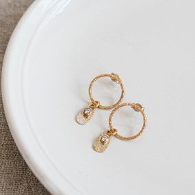 Circle Studs Silver & Gold Filled With CZ