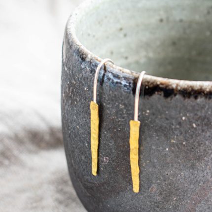 Brass Shard Drop Earrings