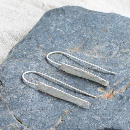 Silver Shard Drop Earrings - Image 4