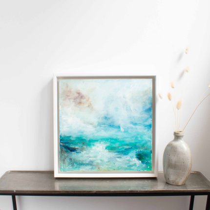 Abstract seascape in pastel shades by Hannya Ani Robinson