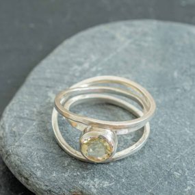 Loop D Loop Ring With Citrine