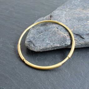 Brass Round Split Tube Spinner Bangle