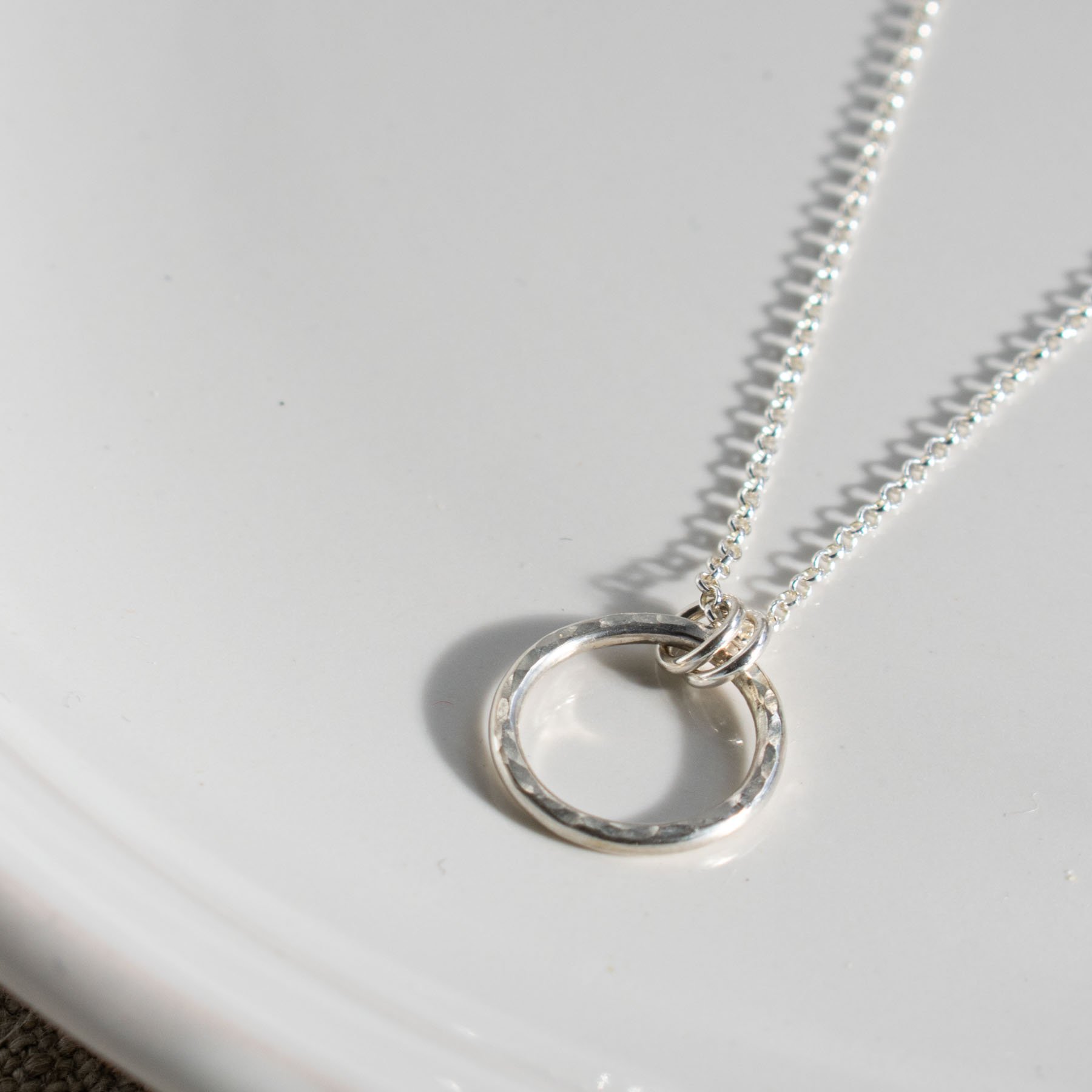 Single Silver Ring Pendant.