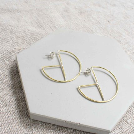 3/4 Hoop Small Earrings - Image 2