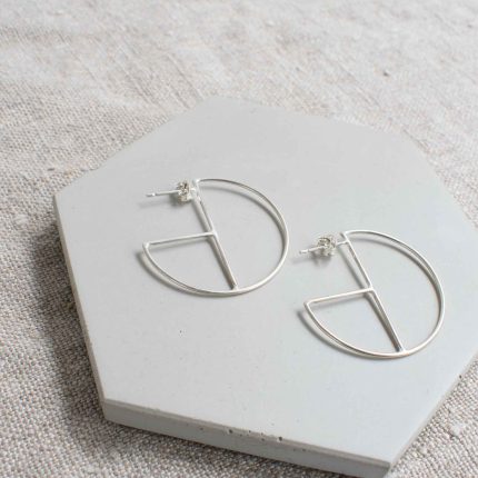 3/4 Hoop Small Earrings - Image 3