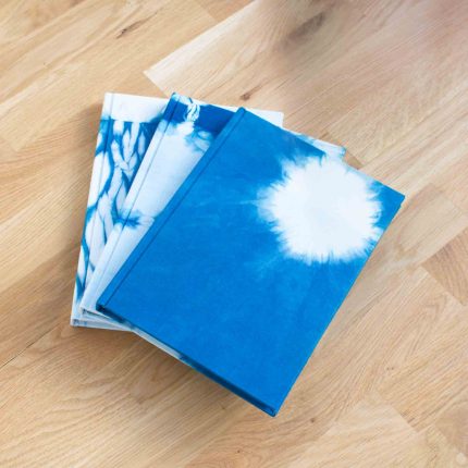 A6 Indigo Tie-Dye Fabric Book