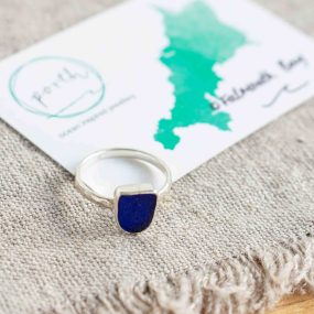 Seaglass Ring (Deep Blue – Falmouth Bay)