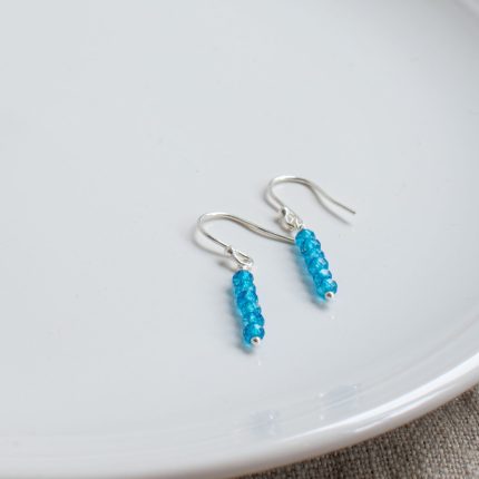 Blue Topaz Bar & Silver Hooks - Image 2