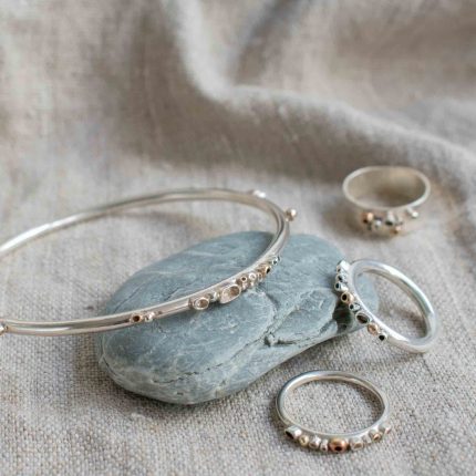 Barnacle Silver & Gold Bangle - Image 2