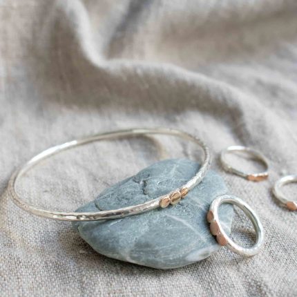 Solstice Bangle Silver & Gold - Image 2