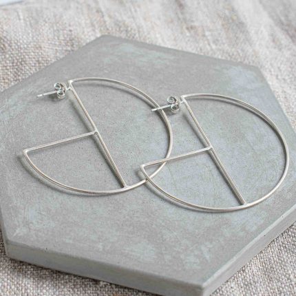 3/4 Hoop Large Earrings - Image 4