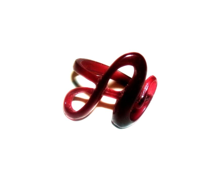 Red wax carved scroll ring master