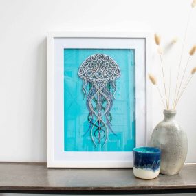 Jellyfish 3D Laser Cut Artwork