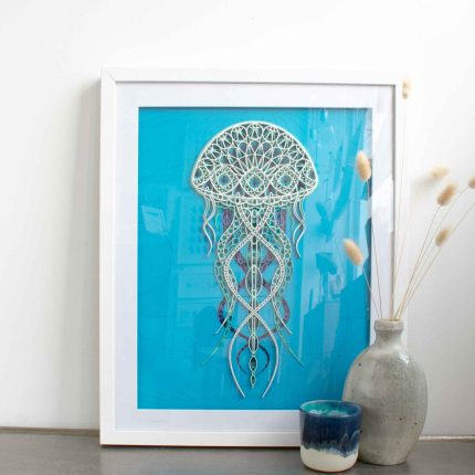 Large Jellyfish 3D Laser Cut Artwork