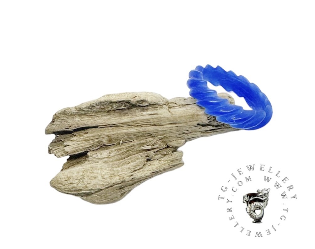 Blue wax carved twisted ring master