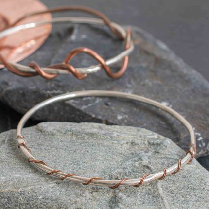 Copper Twist Thin Bangle - Image 2