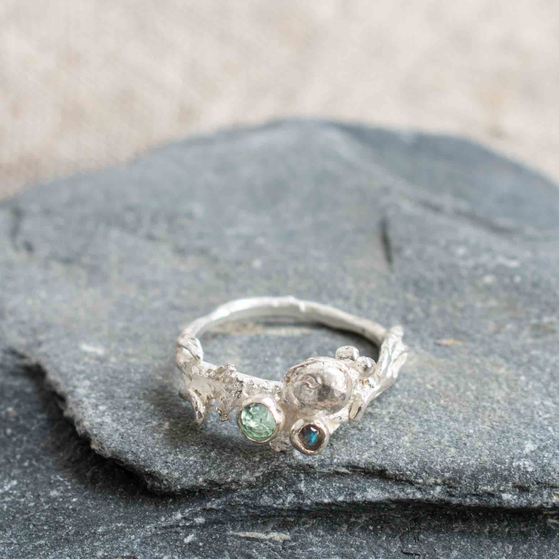 Handmade silver Ring with Tourmaline