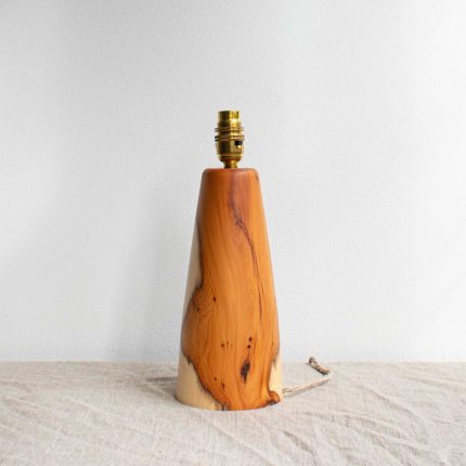 Yew Raw Bark Wooden Lamp Base - Image 3