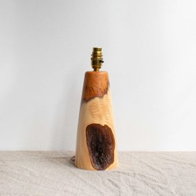 Yew Raw Bark Wooden Lamp Base