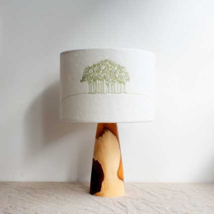 Yew Raw Bark Wooden Lamp Base - Image 4