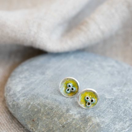 Barnacle Silver & Enamel Stud Earrings - Image 3