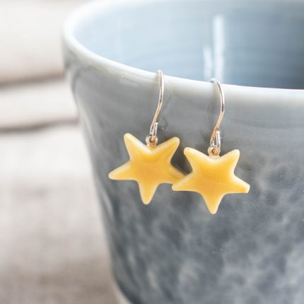 Ceramic Star Drop Earrings