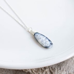 Dendretic Opal Silver Pendant