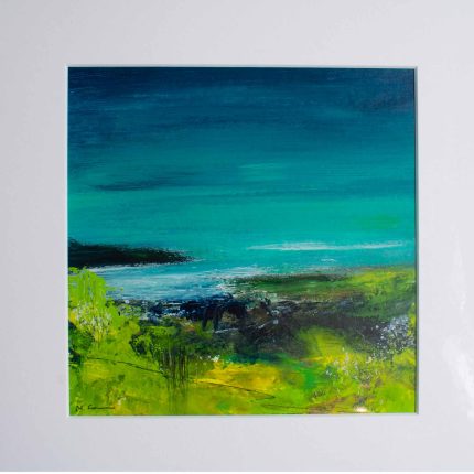 A Turquoise Day Original Unframed Painting - Image 2