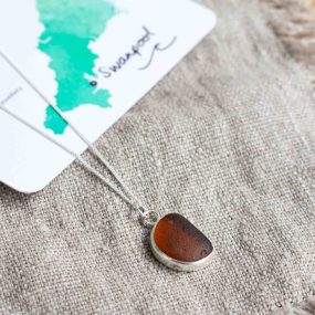 Seaglass Pendant (Orange – Swanpool)