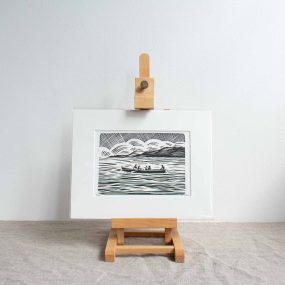 Gig Rowers From Durgan Limited Edition Lino Print