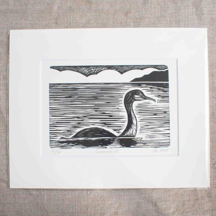 Cormorant on the Helford Limited Edition Lino Print - Image 2