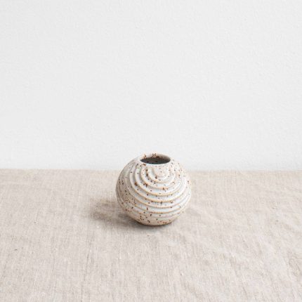 Small Stoneware Carved Vase - Image 7