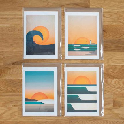 Single Fin Collective Surf Greeting Card