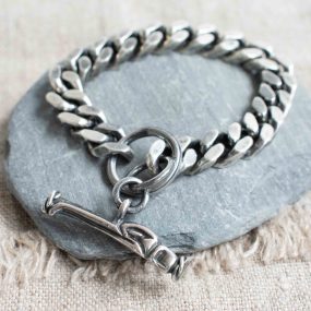 Celtic Bird Bracelet With T-bar Clasp