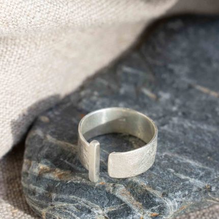 Silver Wide Split Ring - Image 3