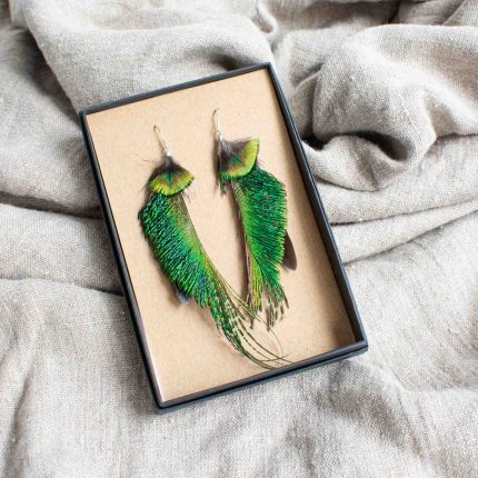 Peacock, Guineafowl & Hoopoe Earrings