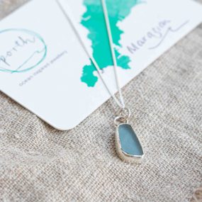 Seaglass Pendant (Pale Blue – Marazion)